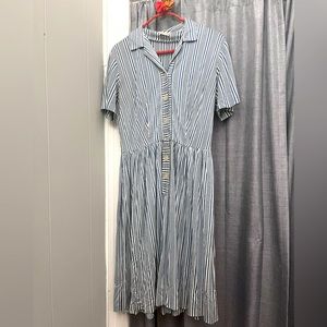 Vintage strip midi dress